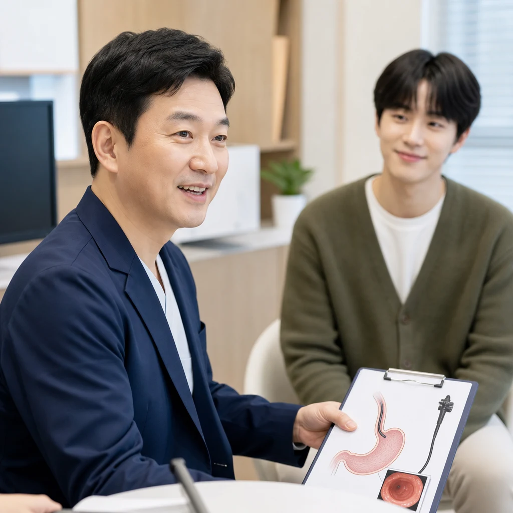 인하대역에서 위내시경 검사 과정은 어떻게 진행되나?